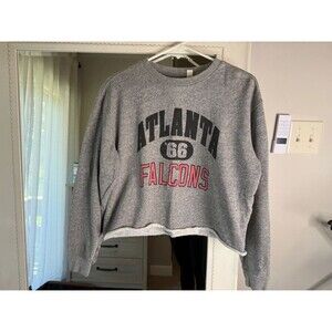 Tailgate Atlanta Falcons 66 cropped sweatshirt gray size S